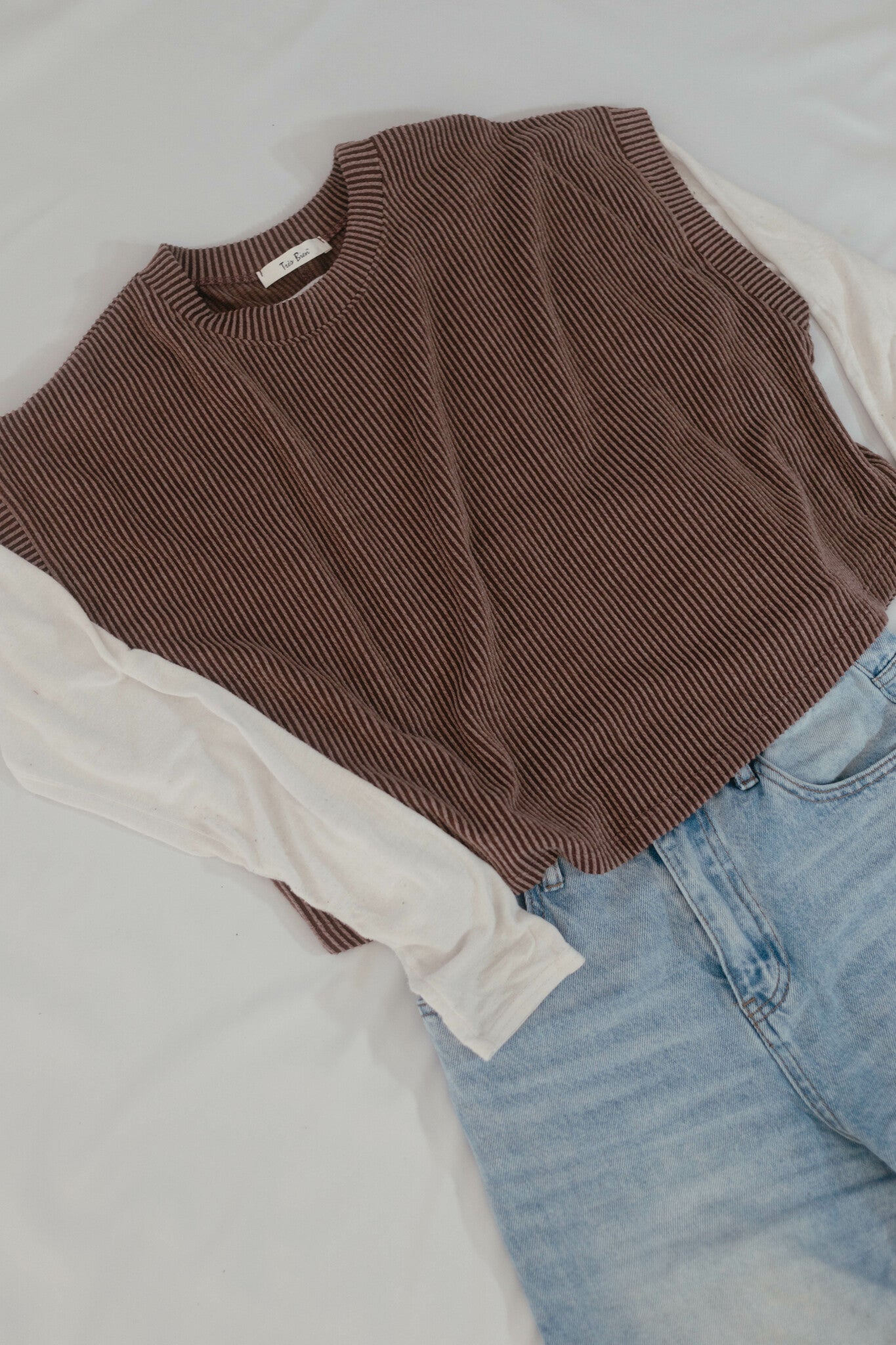 Ribbed Cropped Vest