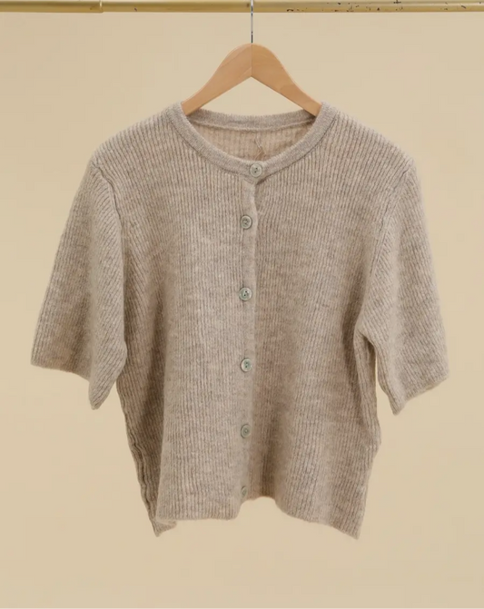 Oat Short Sleeve Cardigan