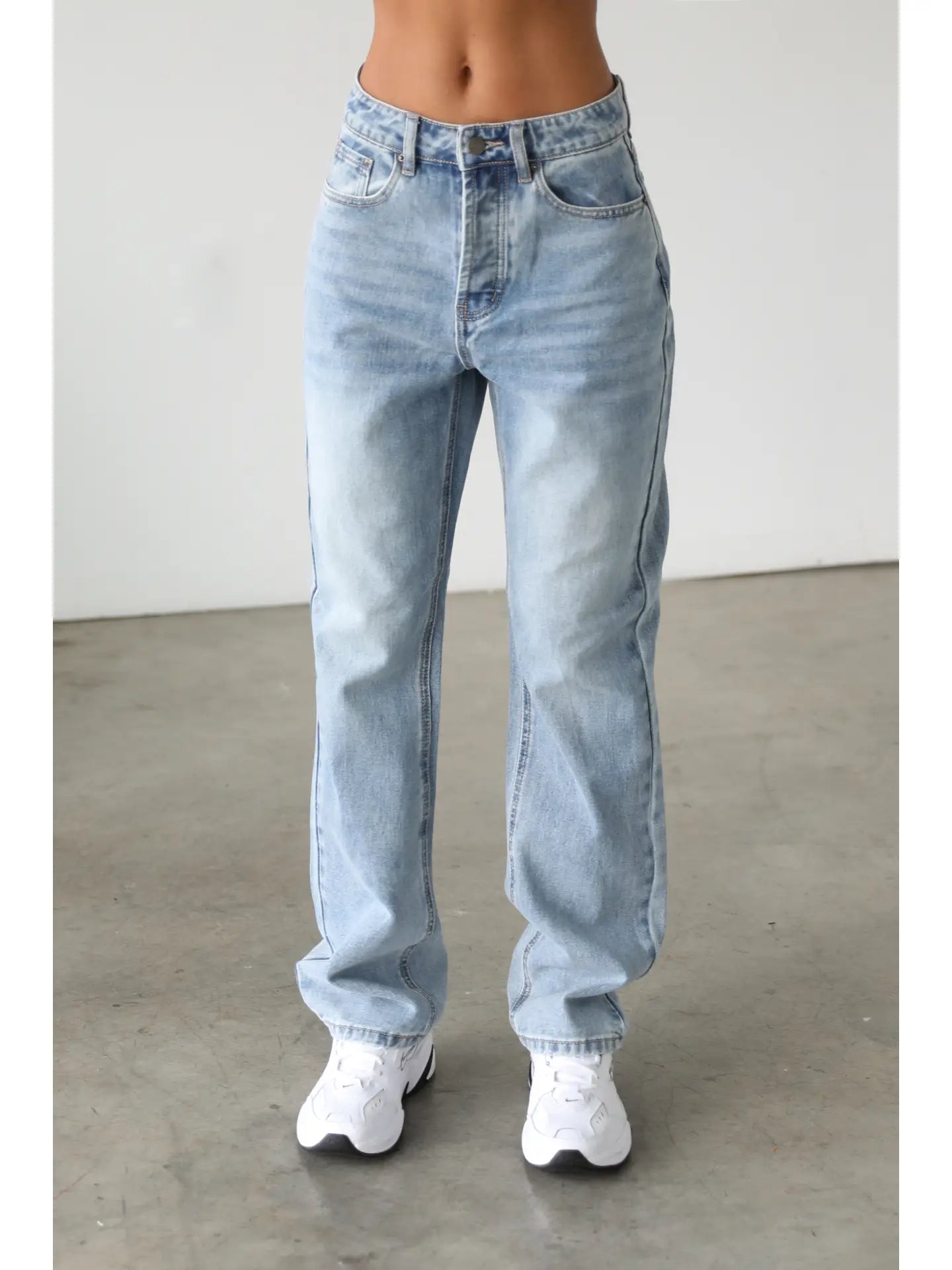 Classic High Rise Straight Leg Denim